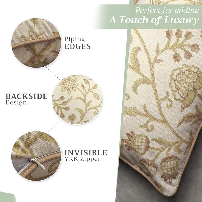 Maison d' Hermine Throw Pillow Covers 100% Cotton (20" x 20" - Pack of 1)