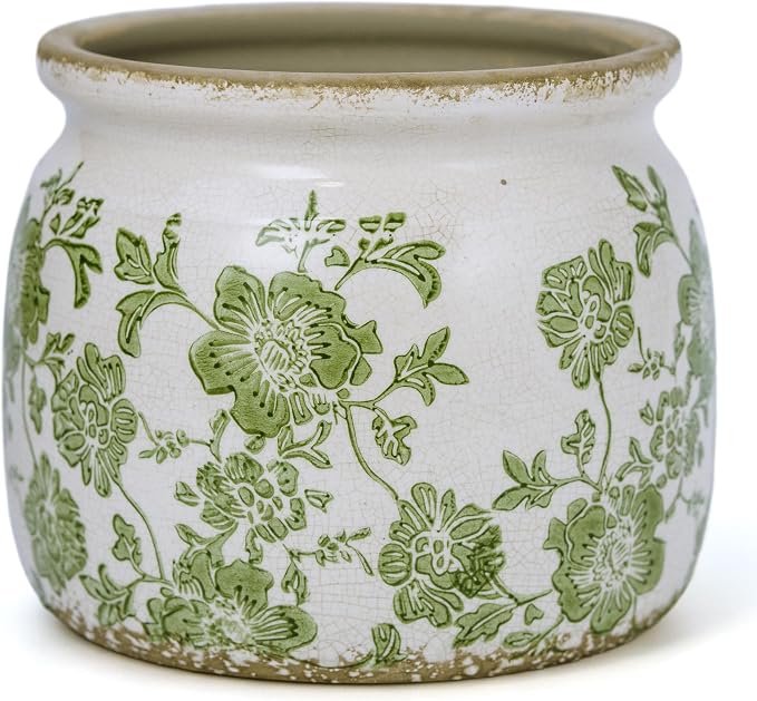Dosayes Vintage Plant Pot, 6.29 inch Ceramic Flower Pot