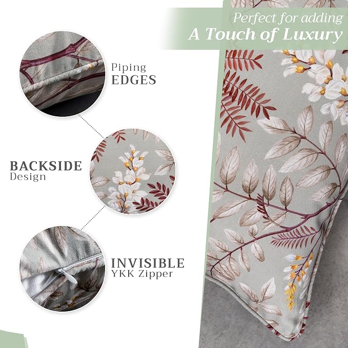 Maison d' Hermine Throw Pillow Covers 100% Cotton (20" x 20" - Pack of 1)