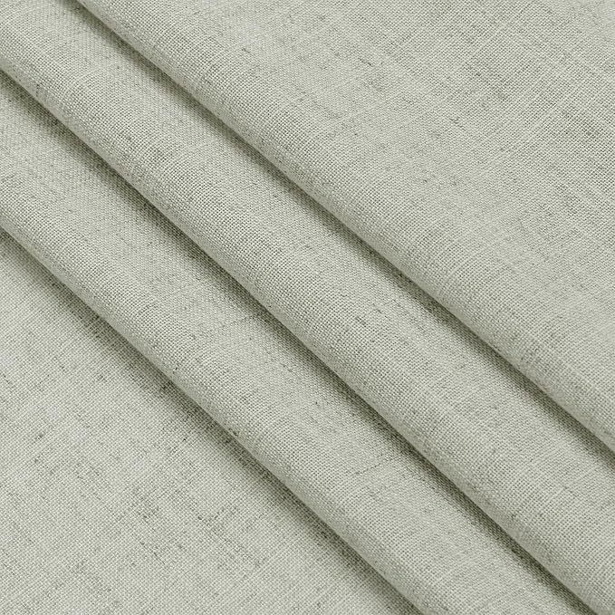 Sage Green Linen Textured 96 Inch Curtains 2 Panel Set Back Tab Rod Pocket Sheer Pleated Boho Room Decor Aesthetic Curtains Pale Green Burlap Look Curtain Drapes for Living Room Bedroom 8Ft 40x96