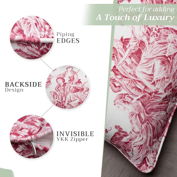 Maison d' Hermine Throw Pillow Covers 100% Cotton (12" x 20" - Pack of 1)