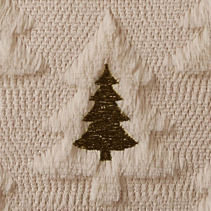 Allorry Christmas Pillow Covers 20x20 Set of 2 Beige Brown Xmas Tree Pillow Covers Soft Plush Faux Fur Christmas Decorations for Xmas Winter Holiday Home Bedroom Sofa Cushion Cases PT-008D20