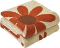 Ultra Soft Cozy Daisy Sunflower Knitted Throw Blanket Fluffy Microfiber Checkerboard Bed Blanket Lightweight Both Sides Blanket for Couch Sofa Bed (Daisy, Throw 50“x60”)
