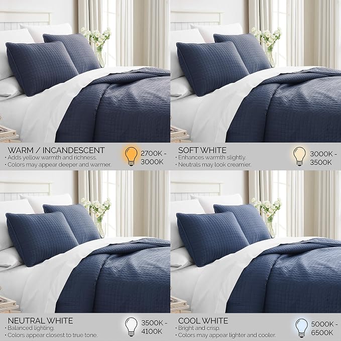 Southshore Fine Living, Inc. Lightweight Quilt King Size Bedding Set, Pet Hair Resistant Bedding Oversized King Size Quilt Coverlet Set w/2 Shams, Blue Coverlet Quilted Bedspread, Dark Blue Quilts