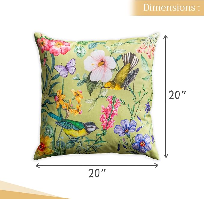Maison d' Hermine Throw Pillow Covers 100% Cotton (20" x 20" - Pack of 1)