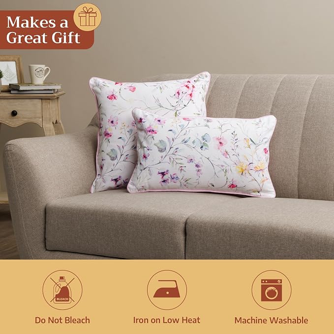 Maison d' Hermine Throw Pillow Covers 100% Cotton (18" x 18" - Pack of 1)