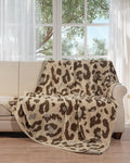 Knit Throw Blanket for Couch, Soft Cozy Fluffy Knitted Blanket for Sofa, Bed, Gift for Women Girls Home Decor (Brown, Throw 50"x60")