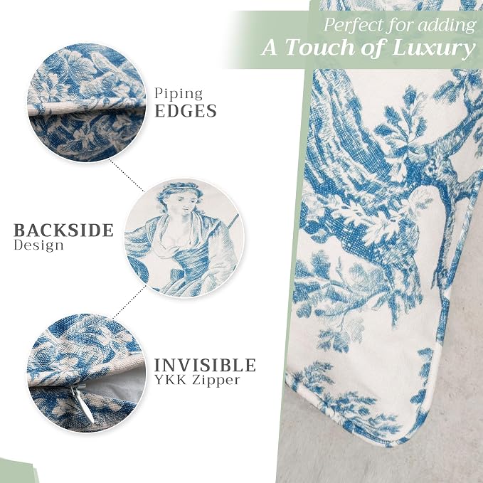 Maison d' Hermine Throw Pillow Covers 100% Cotton (18" x 18" - Pack of 2)