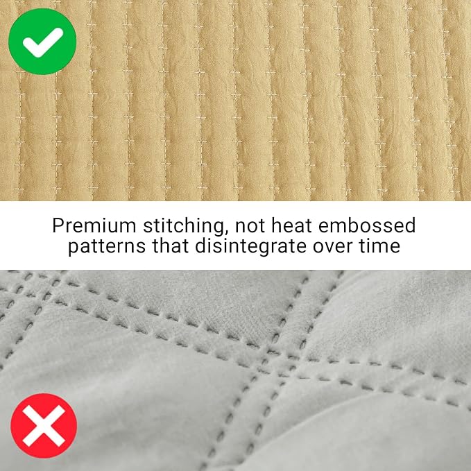 WRENSONGE King Size Quilt-Lightweight Bedspreads Yellow King Quilt Bedding | Soft Coverlet with 2 Pillow Shams for All Seasons, Suitable for Bed, Couch, 3 Pieces, 106"x94"