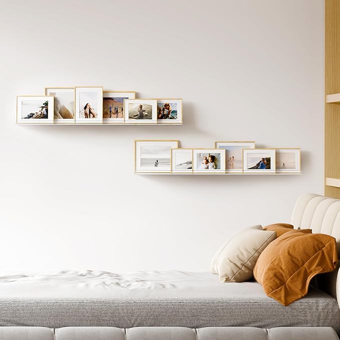 upsimples 35.5" Acrylic Shelves for Wall Storage and Organizer, 2 Pcs