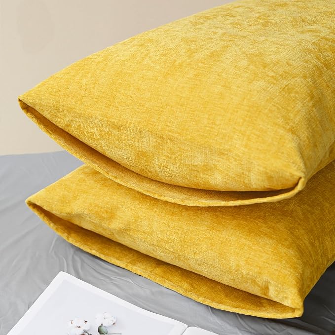 CaliTime Decorative Throw Pillow Covers 26 X 20 Inches Mustard Yellow