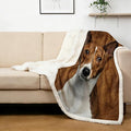 BlessLiving Throw Blanket, Dog, Twin | sherpa fleece fabric, Basenji Lined Pet Lovers Blankets print, for pet lovers, easy machine care