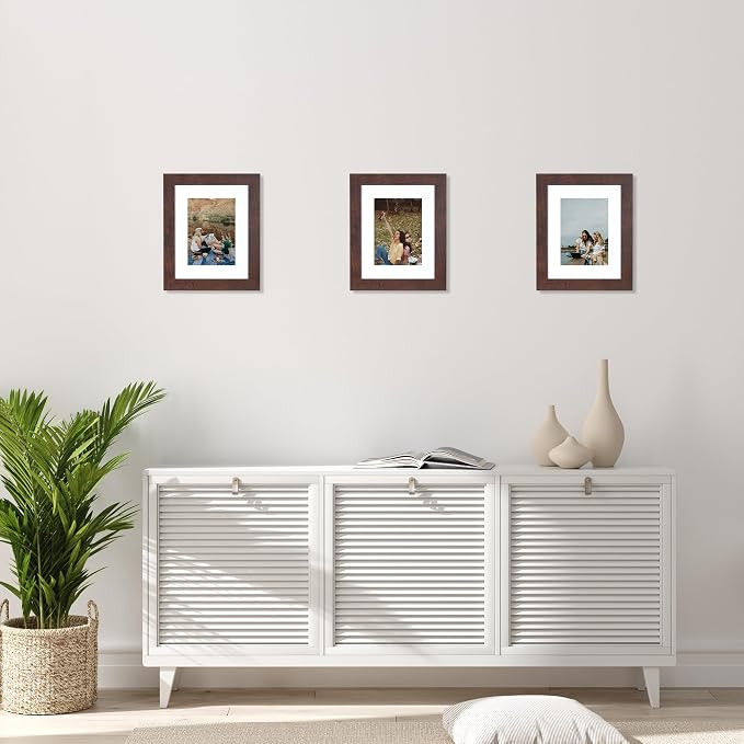 kennethan Dark Brown Picture Frame - 8x10, Displays 5x7 or 8x10, Wall Mountable