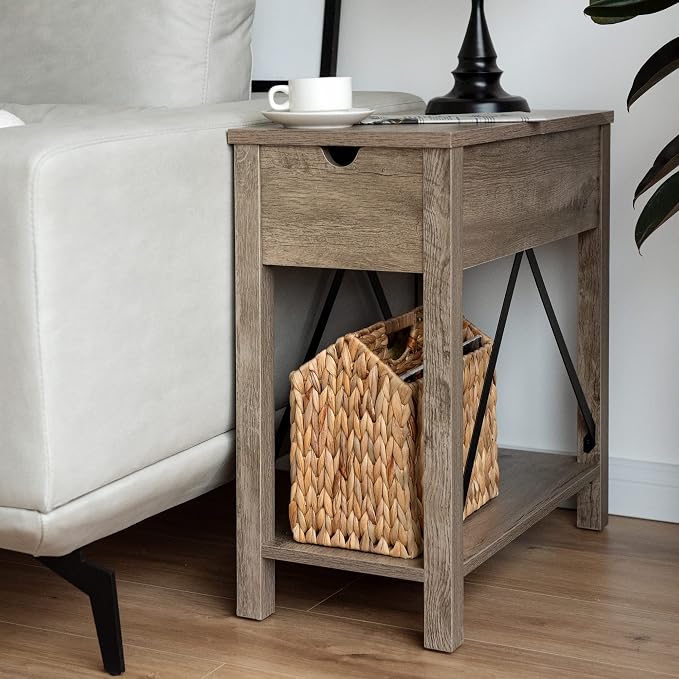 StorageWorks Hand-Woven Divided Magazine Basket, Rattan Magazine Holder, Natural Wicker Magazine Rack for Bathroom, Office, Water Hyacinth, 1 Pack | Magazine Holder Bathroom, Mail Baskets for Counter, Hand-Woven Wicker Baskets, Rattan Magazine Rack for...