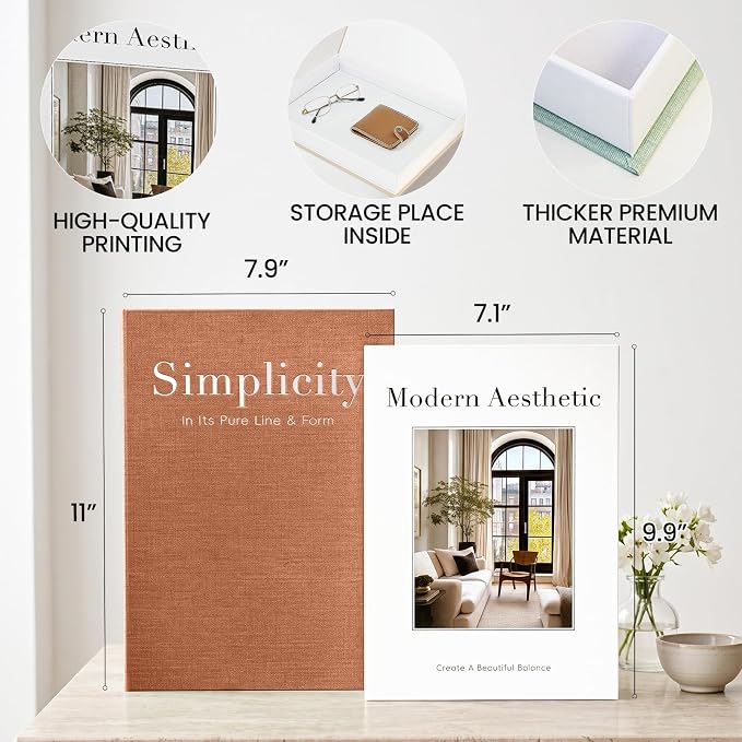 Decorative Books for Modern Home, Fake Books Storage Boxes for Decoration