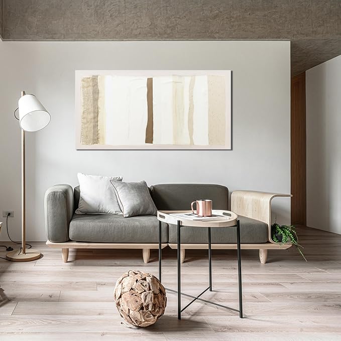 Abstract Wall Art Decor Modern Canvas Art Wall Decor Brown And White Wall Art Decor Minimalist Wall Art Prints Neutral Canvas Wall Art for Living Room 20"X40" for Room Bedroom Office Decor