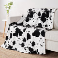 Cozy Bliss Cow Print Throw Blanket for Bed - Fuzzy Thick Soft Warm Fleece Blankets for Couch & Bed, for Women Men Girls Kids, Black & White Twin Size 60"*80"