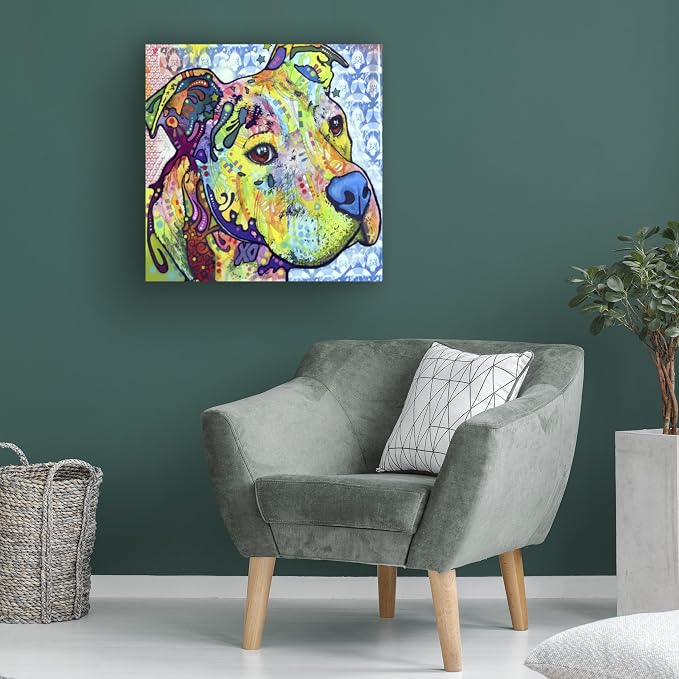 Dean Russo 'Thoughtful Pitbull III' Canvas Art