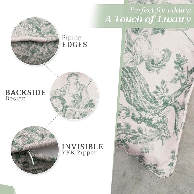 Maison d' Hermine Throw Pillow Covers 100% Cotton (20" x 20" - Pack of 1)
