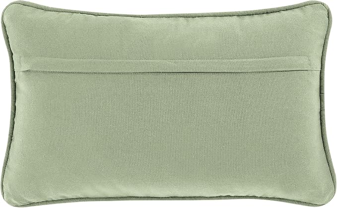 Boho Living Jada Premium Woven Design, Decorative Throw, Living Room Décor, (1) 12" x 20" Pillow Cover, Sage Green