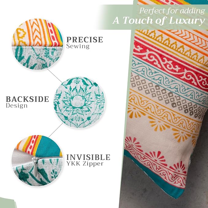 Maison d' Hermine Throw Pillow Covers 100% Cotton (12" x 20" - Pack of 1)