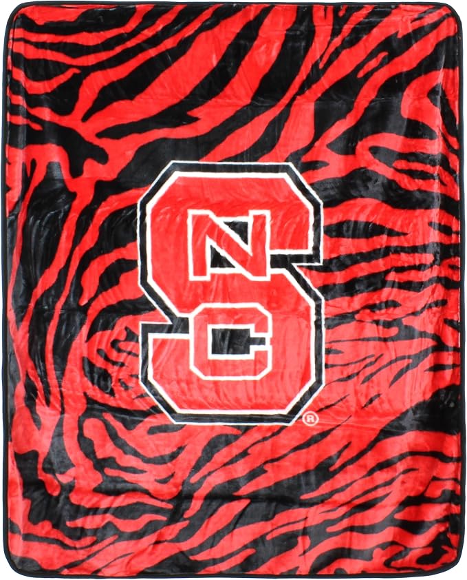 College Covers NC State Wolfpack Raschel Throw Blanket, 60 in by 50 in
