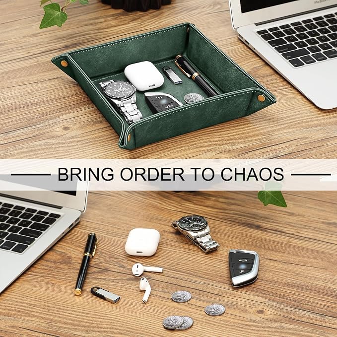 SITHON Valet Tray Desktop Storage Organizer Nightstand Caddy Holder