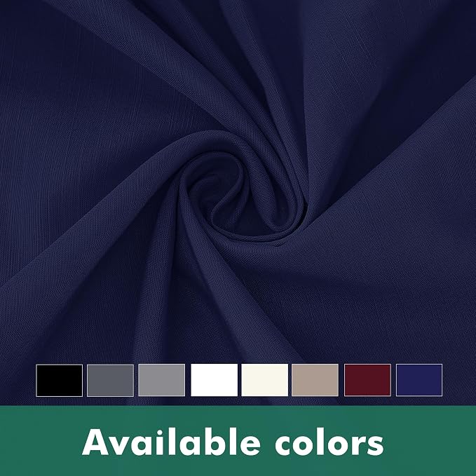 Wrap Around King Size Bed Skirt Split Corner 14" Drop-Elastic Dust Ruffle | Navy Adjustable Pleated Bedskirt-Easy Fit Wrinkle Resistant Washable Fabric Bed Skirting-Master Guest Bedroom Couples Hotels
