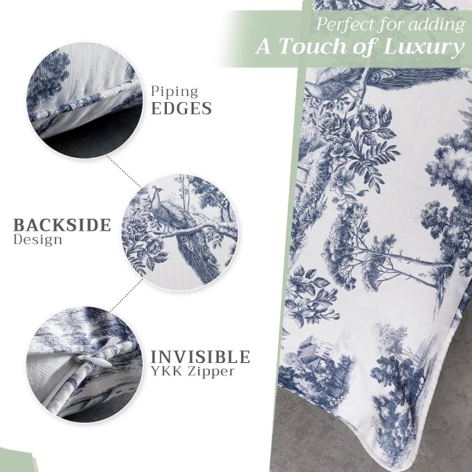 Maison d' Hermine Throw Pillow Covers 100% Cotton (20" x 20" - Pack of 1)