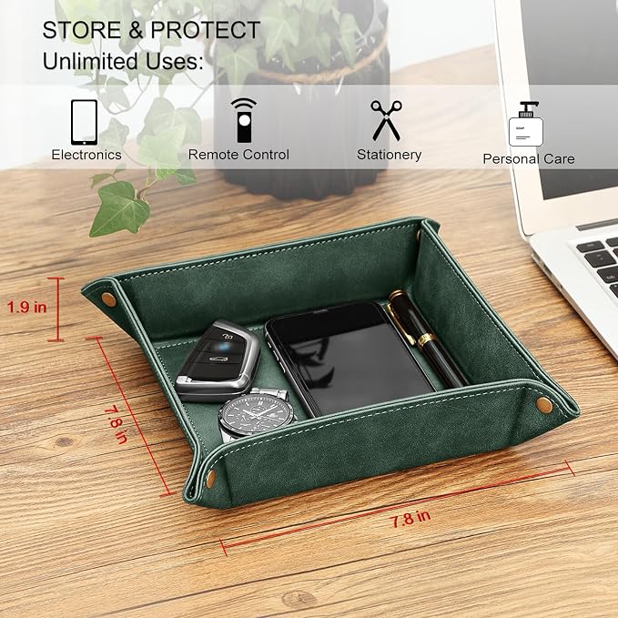 SITHON Valet Tray Desktop Storage Organizer Nightstand Caddy Holder