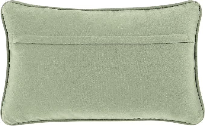 Boho Living Jada Decorative Throw, Includes Accent, Premium Woven Design, Living Room Décor, (1) 12" x 20" Pillow Cover with Insert, Sage Green