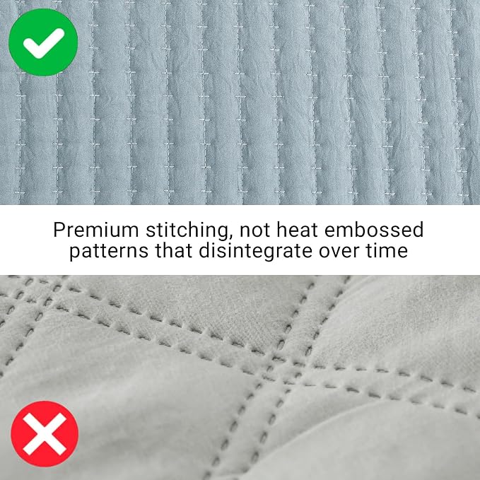 WRENSONGE Twin Quilt-Lightweight Bedspreads Sky Blue Twin Quilt Bedding Set | Soft Coverlet with Pillow Sham for All Seasons, Suitable for Bed & Couch, 2 Pieces, 66"x92"