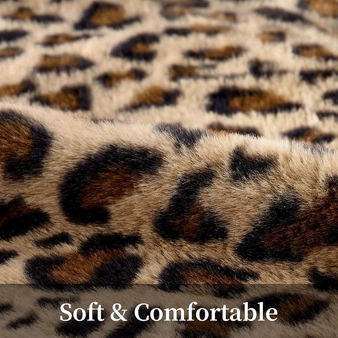 GALMAXS7 Cheetah Pillow Covers Leopard Throw Pillow Covers Set of 2, 12x20 | Faux Fur Throw Pillow Covers Leopard Couch Pillow Covers Fluffy Soft Decorative for Home Living Room Bedroom