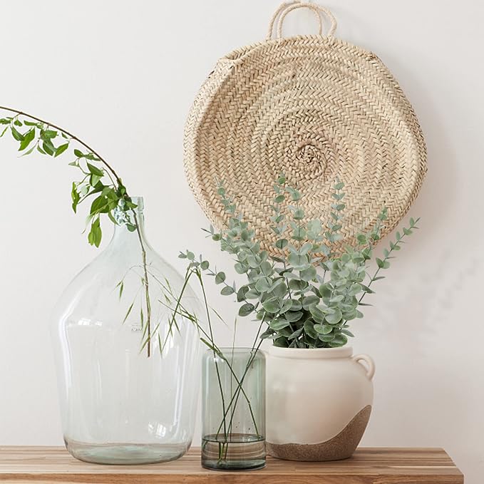 Tiyard 18pcs Eucalyptus Stems Artificial Eucalyptus Leaves Stems | Artificial Fake flowers for Home Office Flowers Bouquet Centerpiece Wedding Decoration Christmas Decor