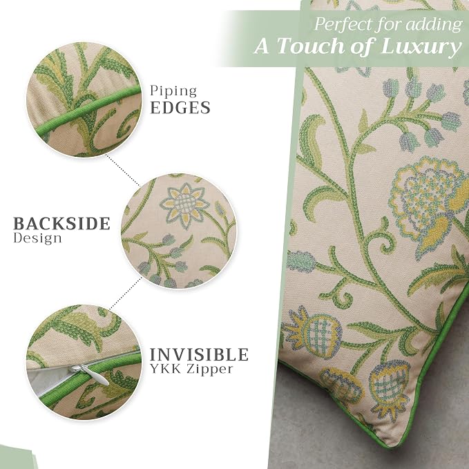 Maison d' Hermine Throw Pillow Covers 100% Cotton (20" x 20" - Pack of 1)