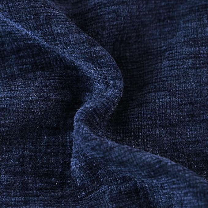 CaliTime Decorative Couch Throw Pillow Covers 22 X 22 Inches Navy Blue
