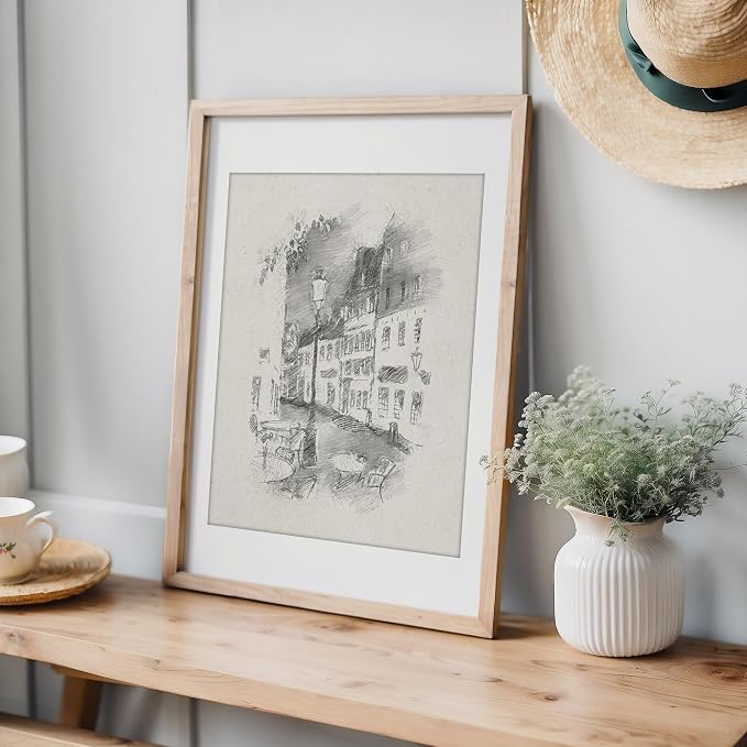 DREAM BIG PRINTABLES Paris Sketches Art Prints (Set of 3) - 8x10 | French Travel Wall Decor