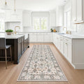 Machine Washable Area Rug, Soft & Durable, Non-Slip, Stain Resistant Rug for Bedroom, Living Room, Dining Room, High Traffic Areas. (Ivory, 2.5' X 10')