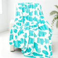 GEULAY Blue Throw Blanket, 50x60 Inches | Warm Fuzzy Fleece, Soft, For Couch Bed, Coastal Living Room Decor, For Adults Kids