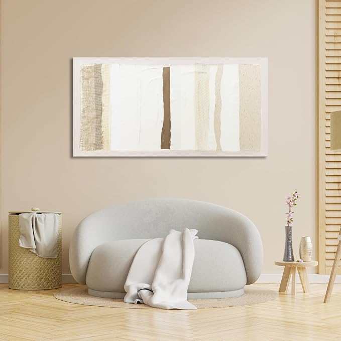 Abstract Wall Art Decor Modern Canvas Art Wall Decor Brown And White Wall Art Decor Minimalist Wall Art Prints Neutral Canvas Wall Art for Living Room 20"X40" for Room Bedroom Office Decor