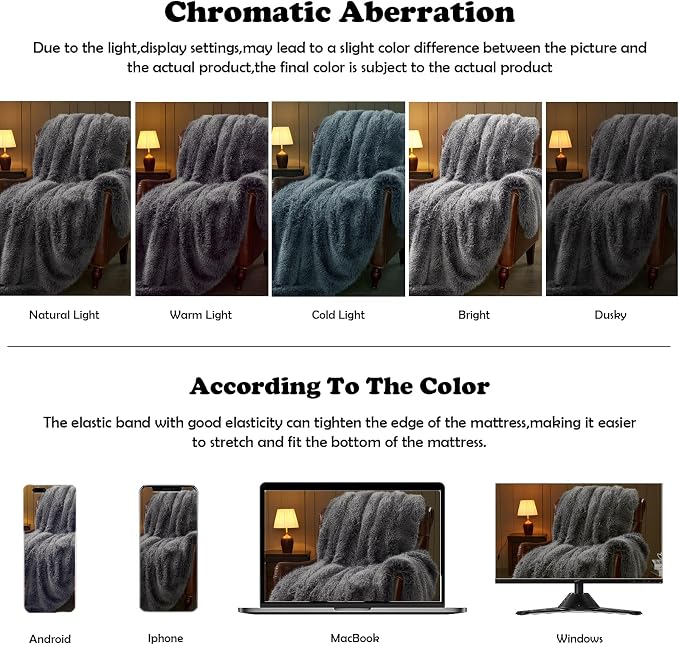 NEWCOSPLAY Faux Fur Thick Twin Blanket for Couch, Black White, 60"x80" | Luxury Fluffy Thick Warm Blanket for Couch Sofa Bed 1000GSM, Soft Plush Cozy Decorative Throw, Gift for Women Men