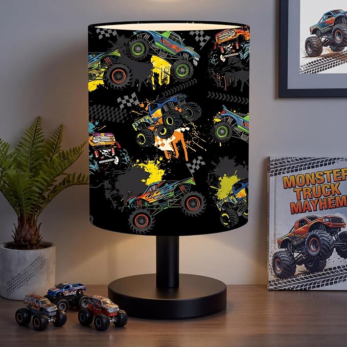 VIHOSE Truck Kids Table Lamp for Bedroom Kids Lamps for Girls Room