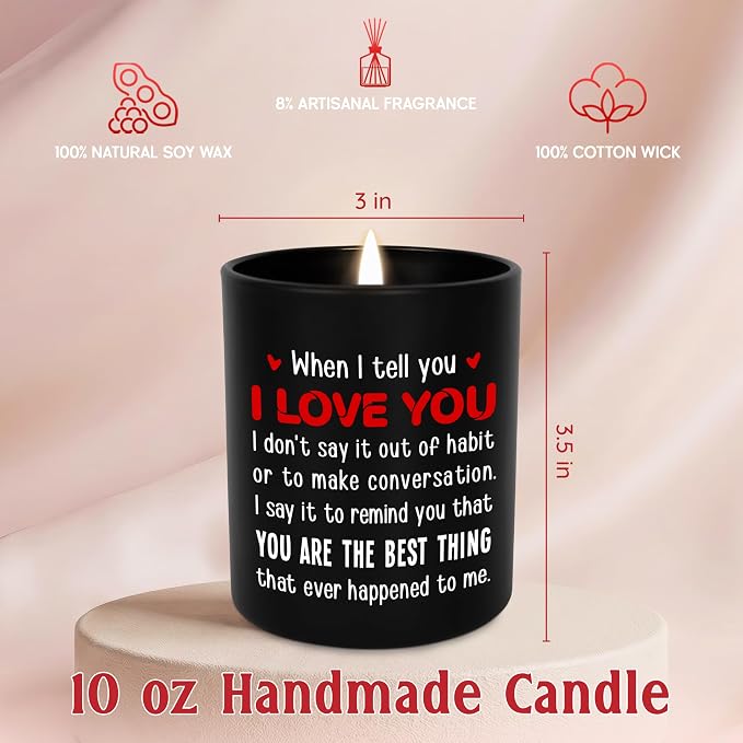 TEEZWONDER Anniversary Couple Gifts - Vanilla Lavender Candle 10 oz