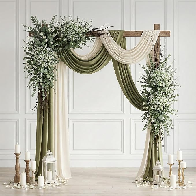 lovemoon 200 Pcs Mixed Greenery Artificial Eucalyptus Stems, Baby Breath Artificial Flowers Bulk and Eucalyptus Leaves for Wedding Bouquets Home Office Floral Decor (200, Green and White)