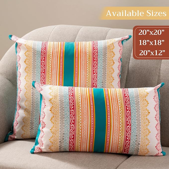 Maison d' Hermine Throw Pillow Covers 100% Cotton (12" x 20" - Pack of 1)
