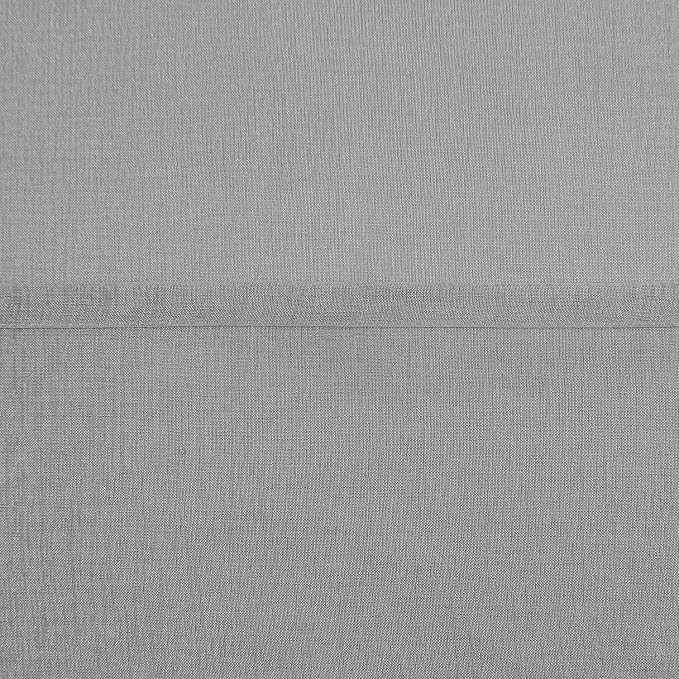 DWCN Sheer Curtains for Living Room Grey Faux Linen Look Voile Drapes Grommet Window Curtain 52 x 84 Inch Long, Set of 2 Panels