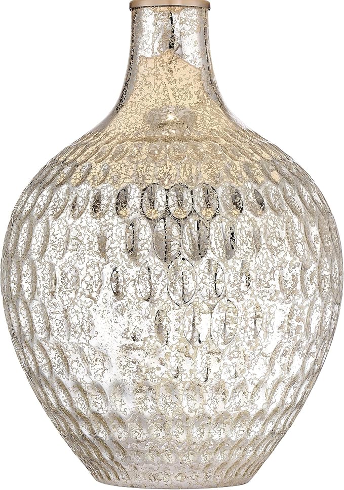 Waylon 28" Tall Table Lamp Dimmer Mercury Glass with USB Charging Port