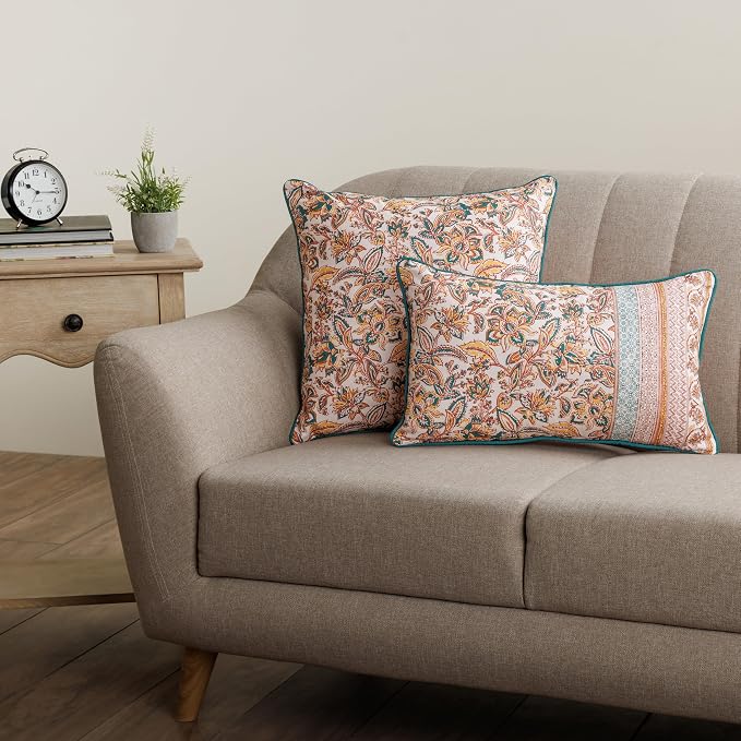 Maison d' Hermine Throw Pillow Covers 100% Cotton (20" x 20" - Pack of 1)