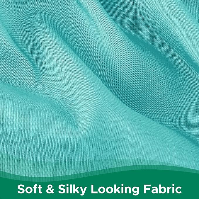 Wrap Around Bed Skirt Full Size Beds 18 Inch Drop-Elastic Dust Ruffle Aqua | Adjustable Pleated Bedskirt-Easy Fit Wrinkle Resistant Washable Bed Skirting-Hotel Studio Apartment Home Guest Bedroom Rental