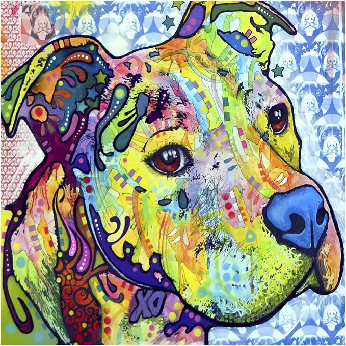 Dean Russo 'Thoughtful Pitbull III' Canvas Art
